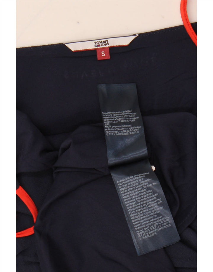 Tommy Hilfiger Dame Slip Dress UK 10 Small Navy Blue Polyester