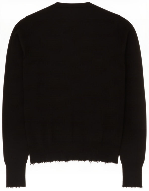 Zara sweater med rund hals til kvinder UK 12 Medium Black Modal