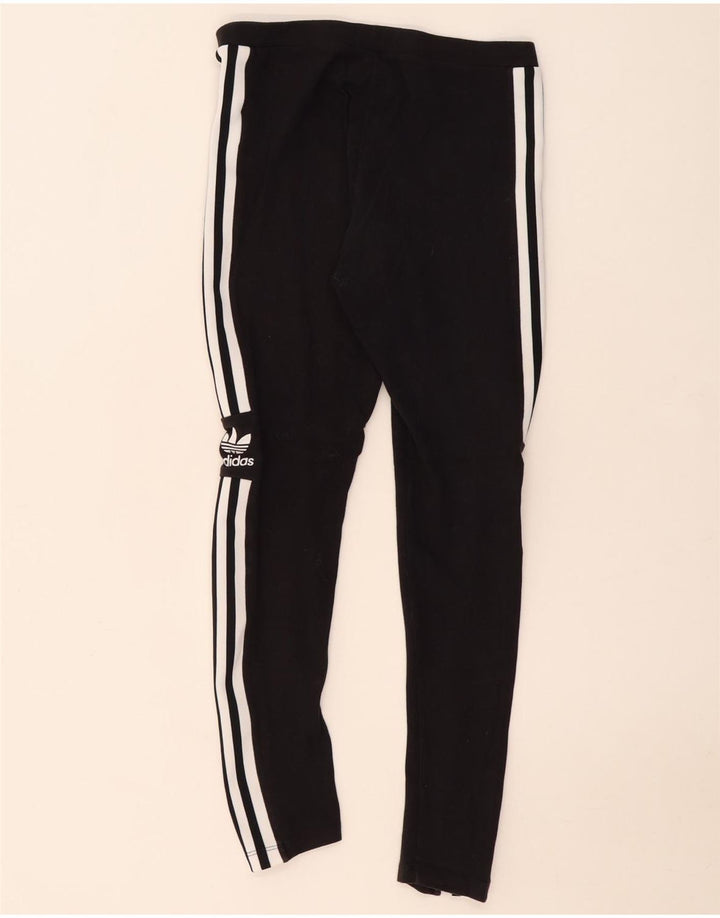 Adidas Dame Leggings UK 12 Medium Sort Bomuld