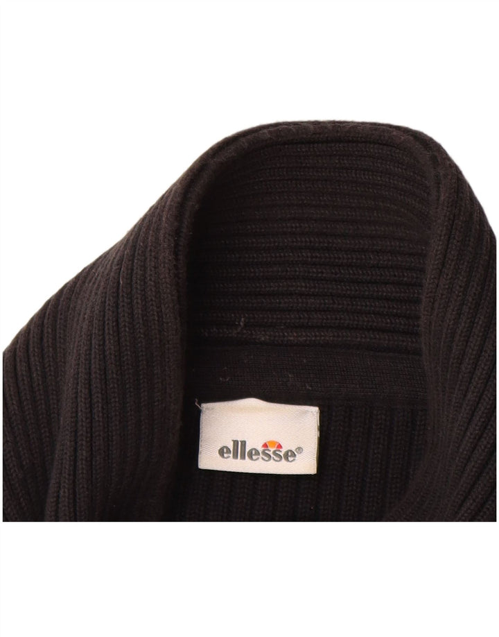 ELLESSE Herre cardigan sweater XL Sort bomuld