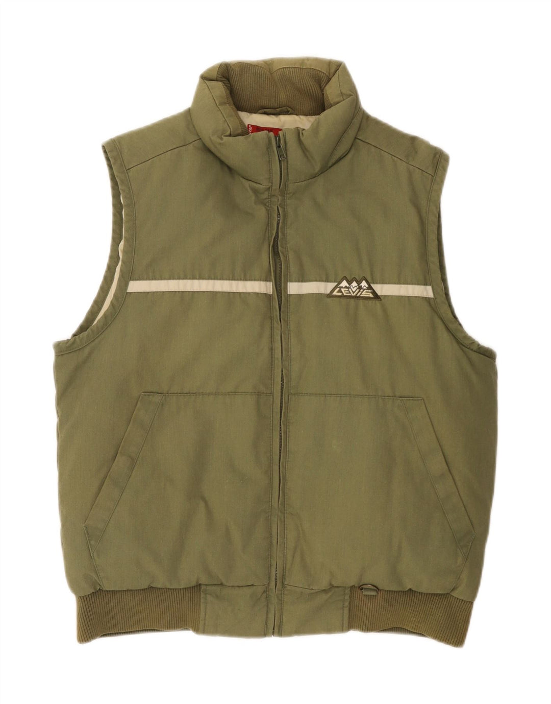 Levi's Polstret Gilet til mænd UK 40 Large Khaki Colourblock