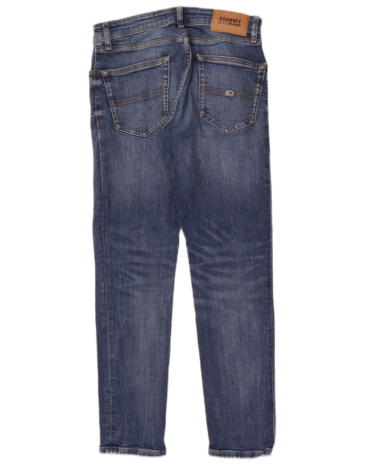 Tommy Hilfiger Herre Slim Jeans W27 L30 Blå Bomuld