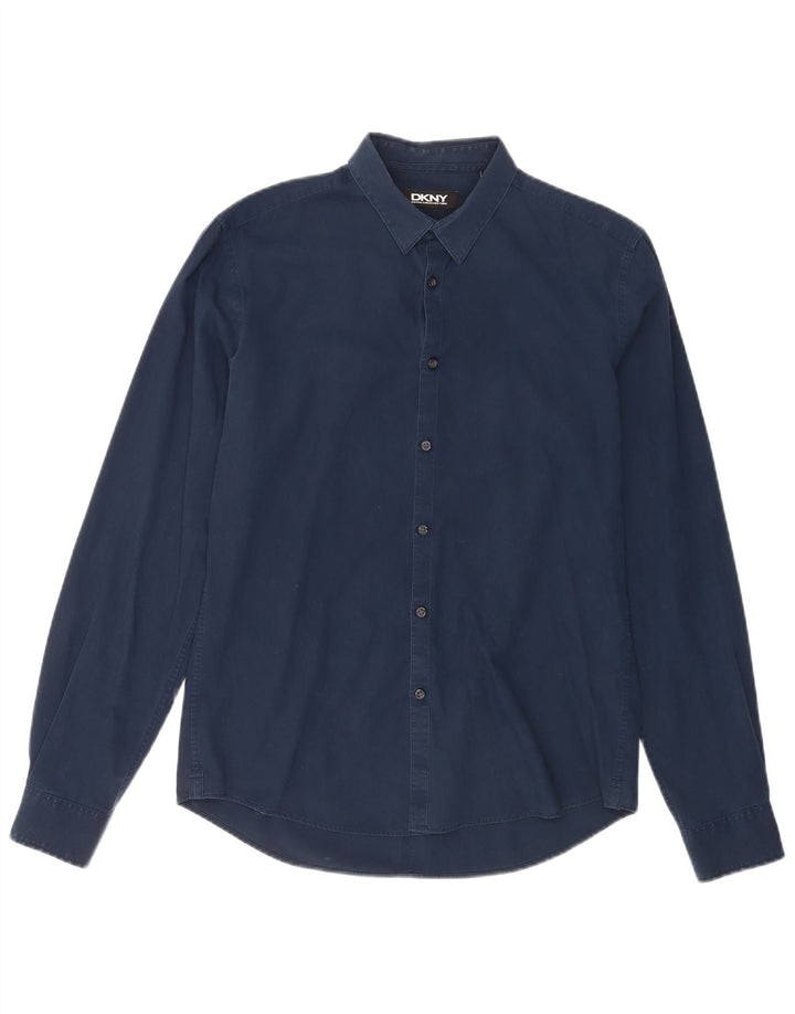 DKNY Herreskjorte Medium Navyblå Bomuld