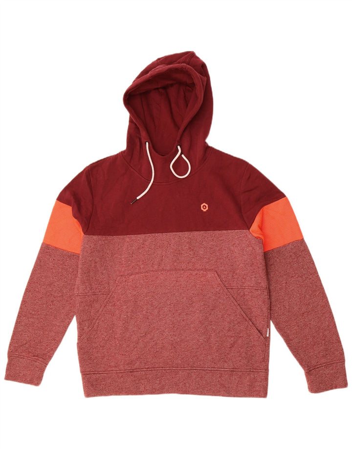 Jack & Jones Herre hættetrøje Jumper Medium Burgundy Colourblock Polyester