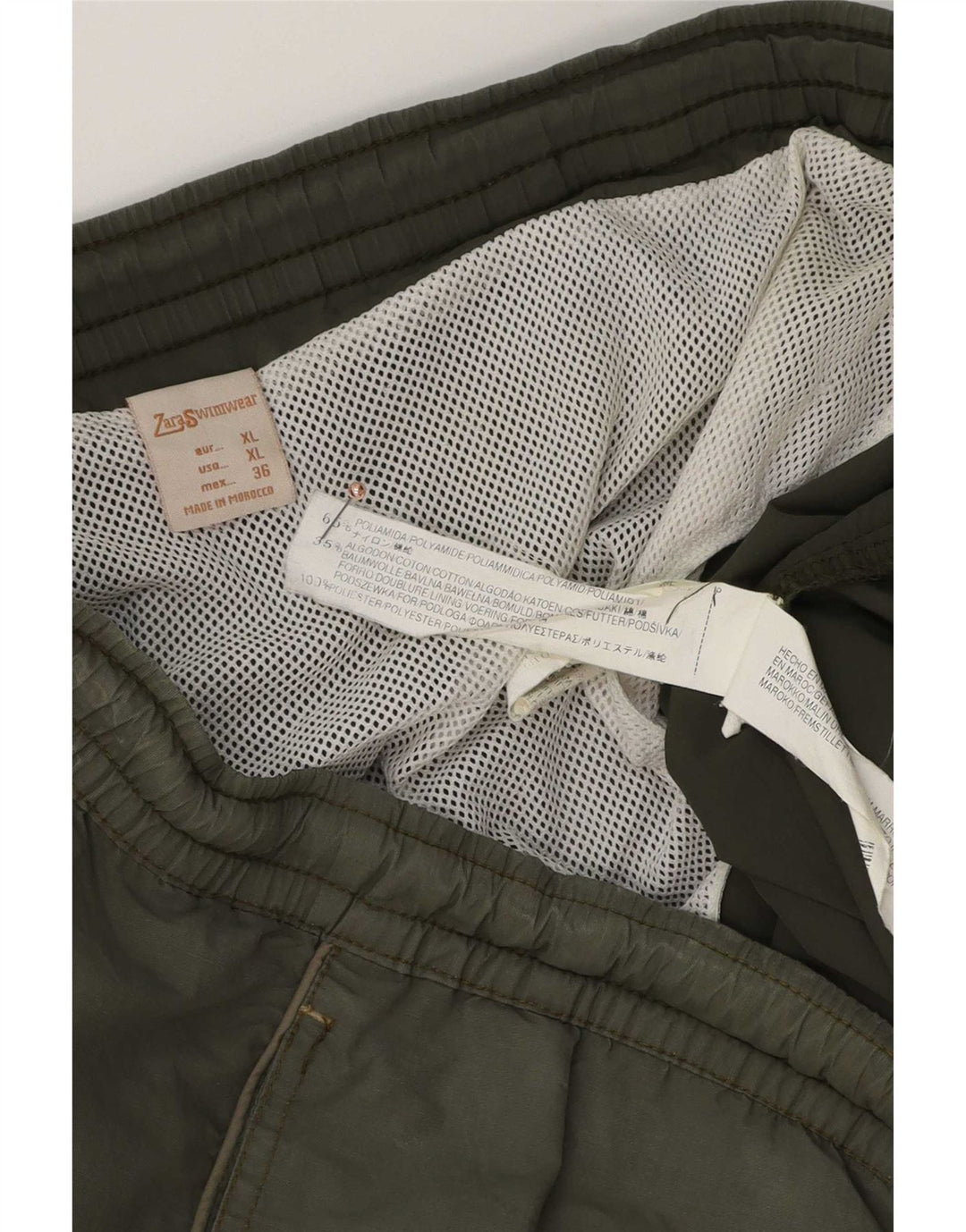 Zara Badeshorts til mænd XL Grøn polyamid