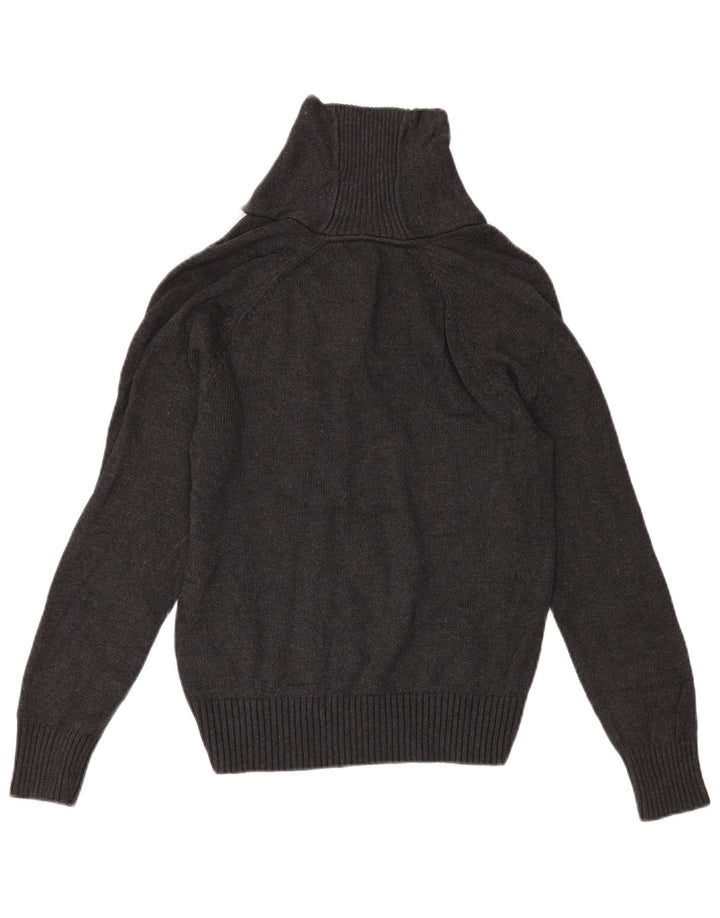 Tommy Hilfiger Dame Shawl Neck Jumper Sweater UK 14 Large Grå