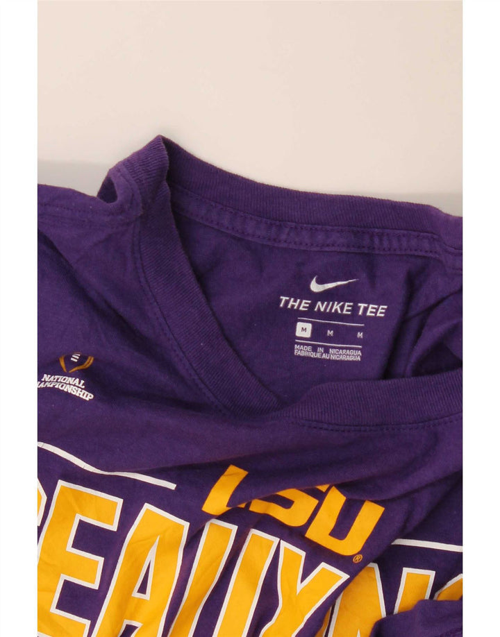 Nike Herre LSU Tigers Grafisk T-Shirt Top Medium Lilla