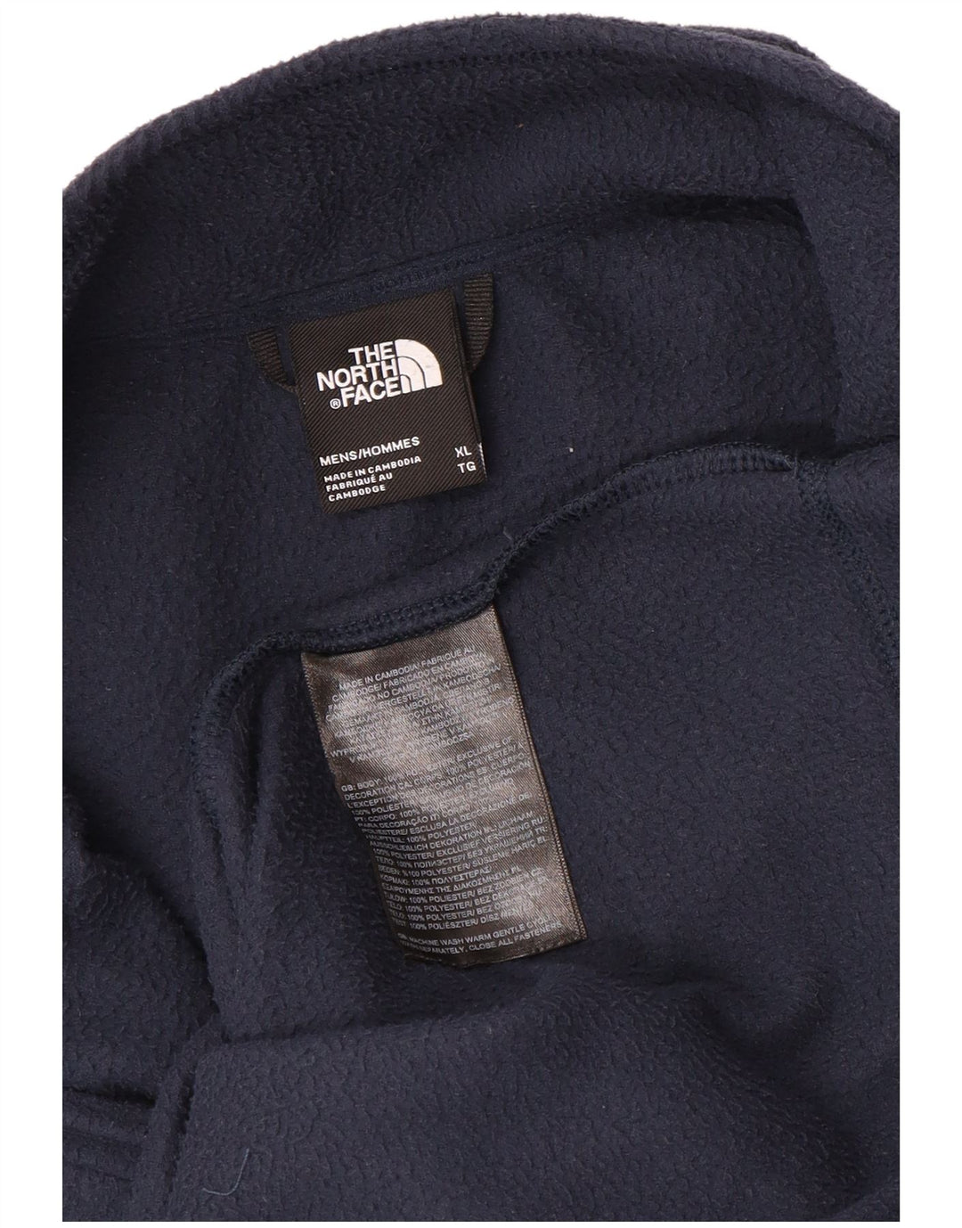 The North Face herre lynlåshals fleecetrøje XL marineblå polyester