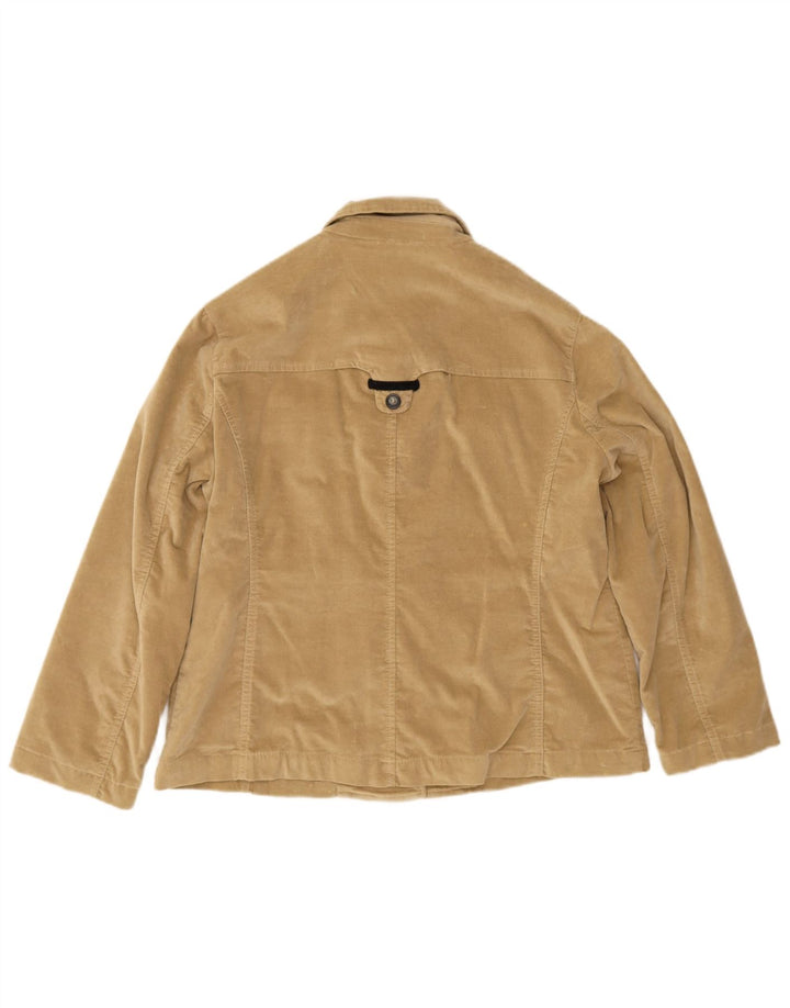 Krizia Womens Utility Jacket UK 16 Large Beige Cotton