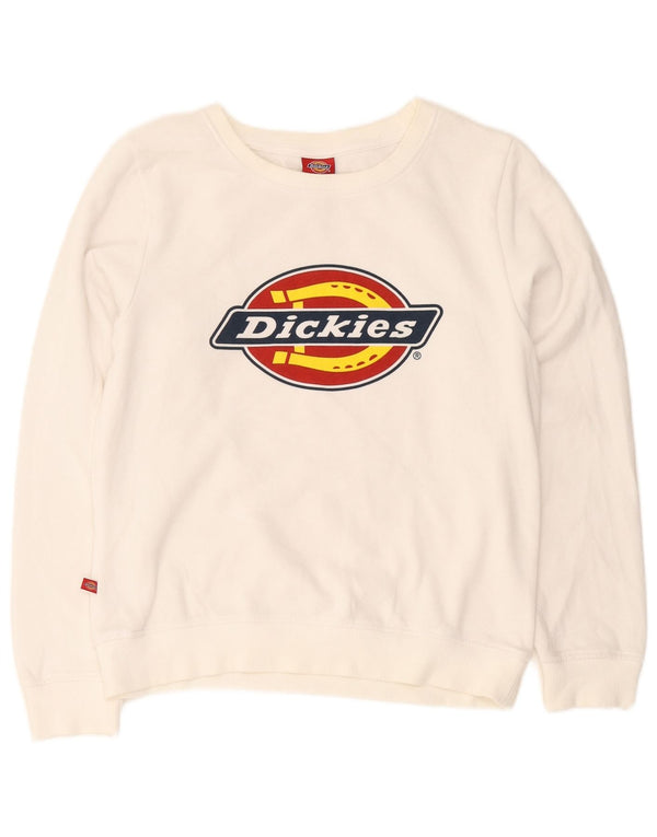 Dickies Boys Graphic Sweatshirt Jumper 11-12 Years White Cotton