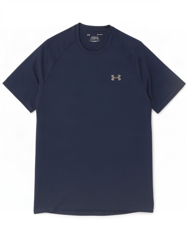 Under Armour Herre T-Shirt Top Medium Marineblå Polyester