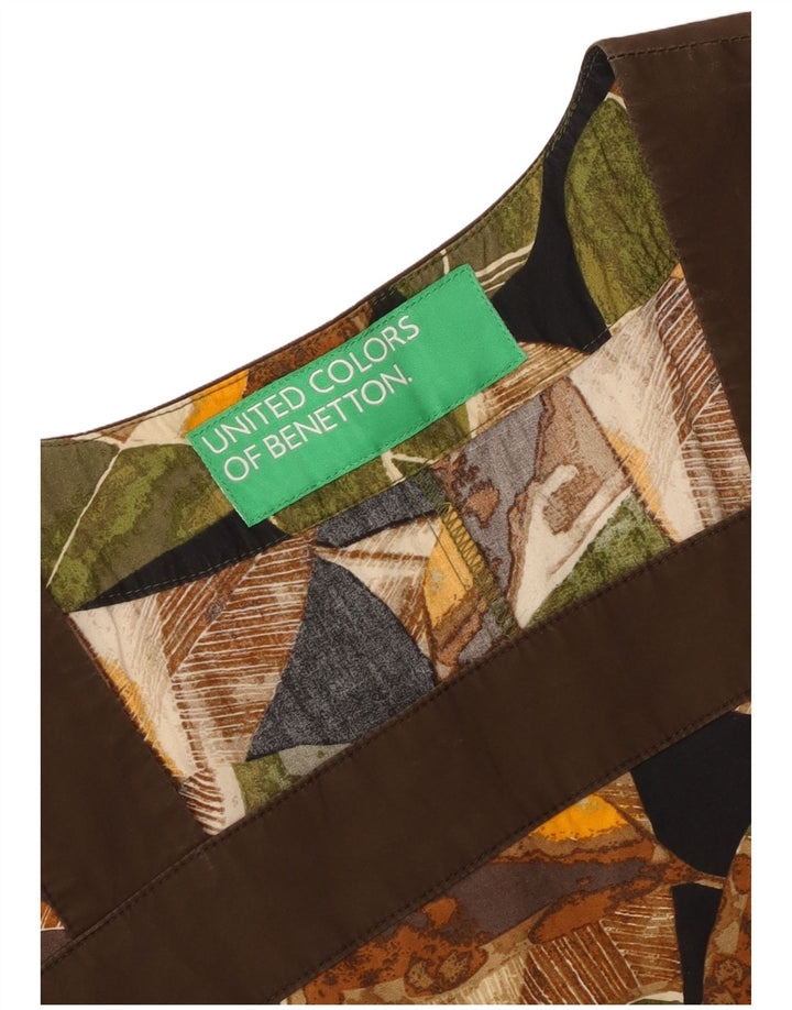 Benetton Dame A-Line Kjole UK 12 Medium Multicolored Floral