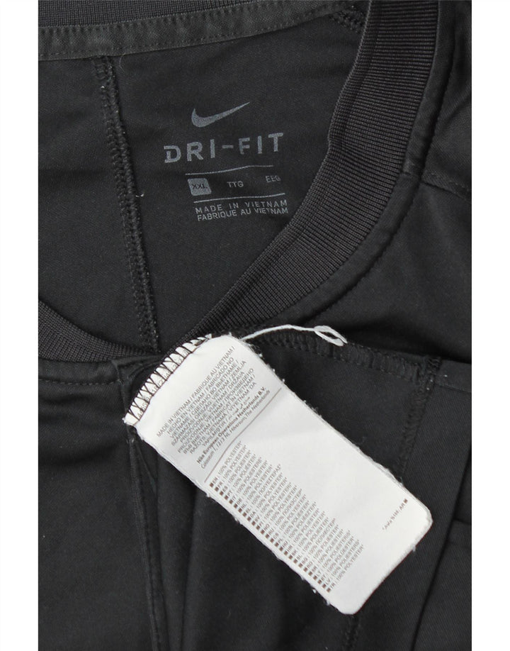 Nike herre Dri Fit T-shirt top 2XL sort polyester