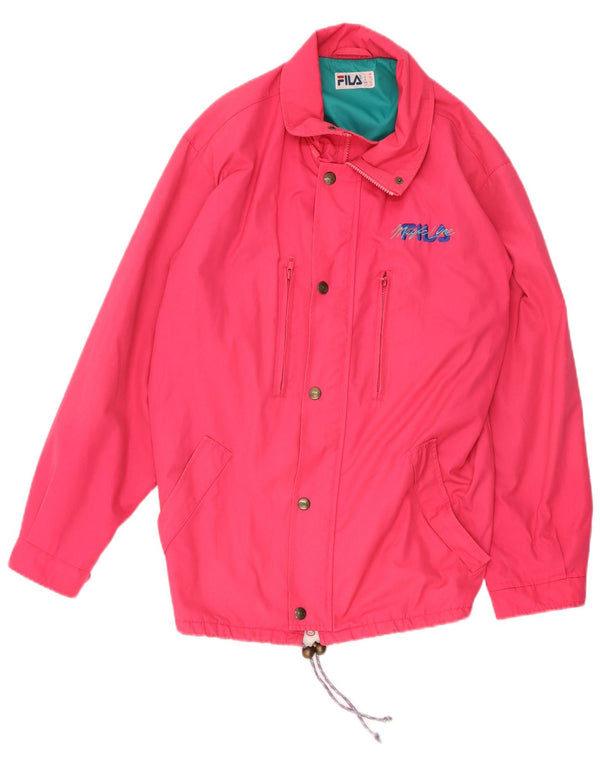Fila Dame Windbreaker Jacket IT 46 Small Pink Polyester