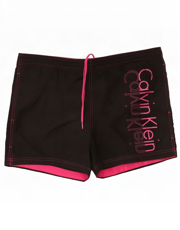 Calvin Klein Grafiske svømmeshorts til kvinder UK 18 XL Sort