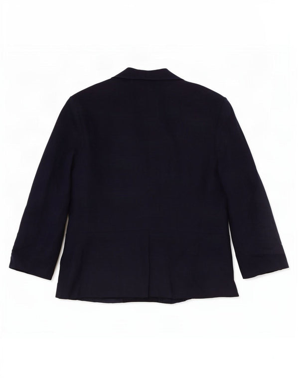 Marks & Spencer Dame 3/4-ærmet blazerjakke UK 14 Large Navy Blue