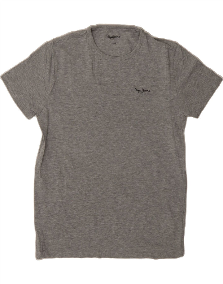 PEPE JEANS Womens Slim T-Shirt Top UK 14 Medium Grey Cotton Vintage PEPE Jeans and Second-Hand PEPE Jeans from Messina Hembry 