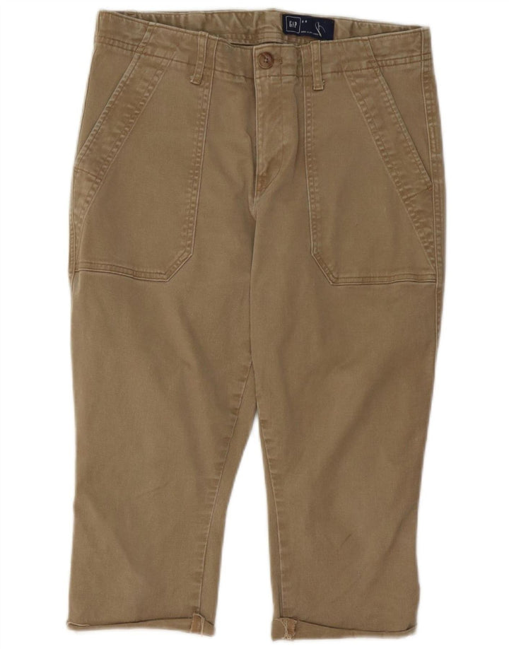 Gap Dame Capri Bukser US 8 Medium W30 L17 Khaki Bomuld
