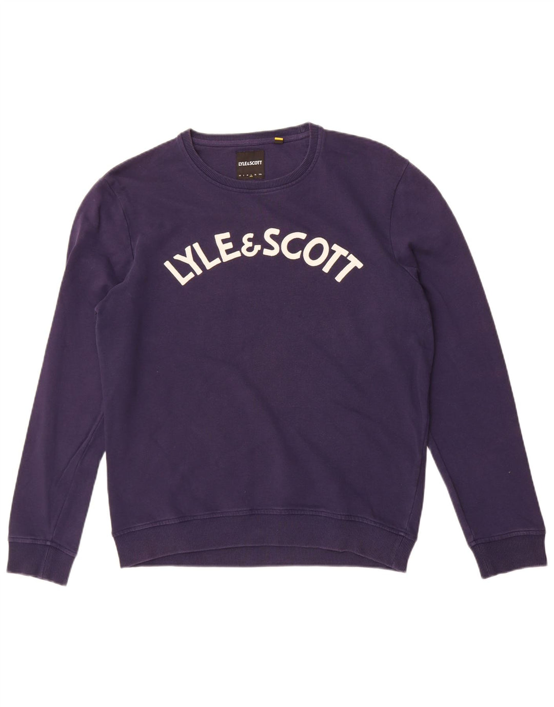 Lyle & Scott Herre grafisk sweatshirt jumper stor marineblå bomuld