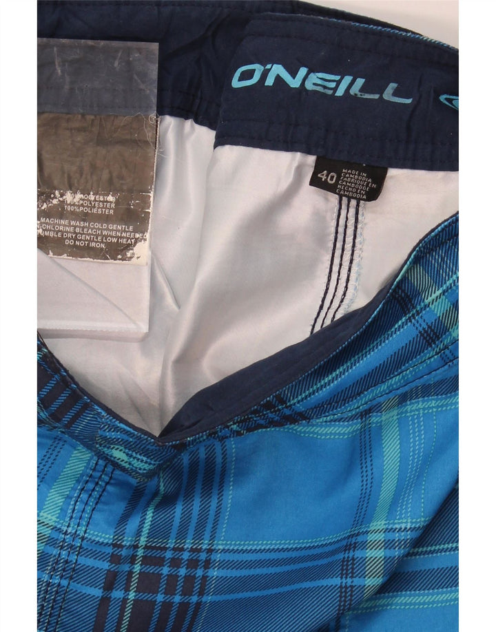 O'NEILL Mens Swimming Shorts XL  Blue Check Polyester Vintage O'Neill and Second-Hand O'Neill from Messina Hembry 