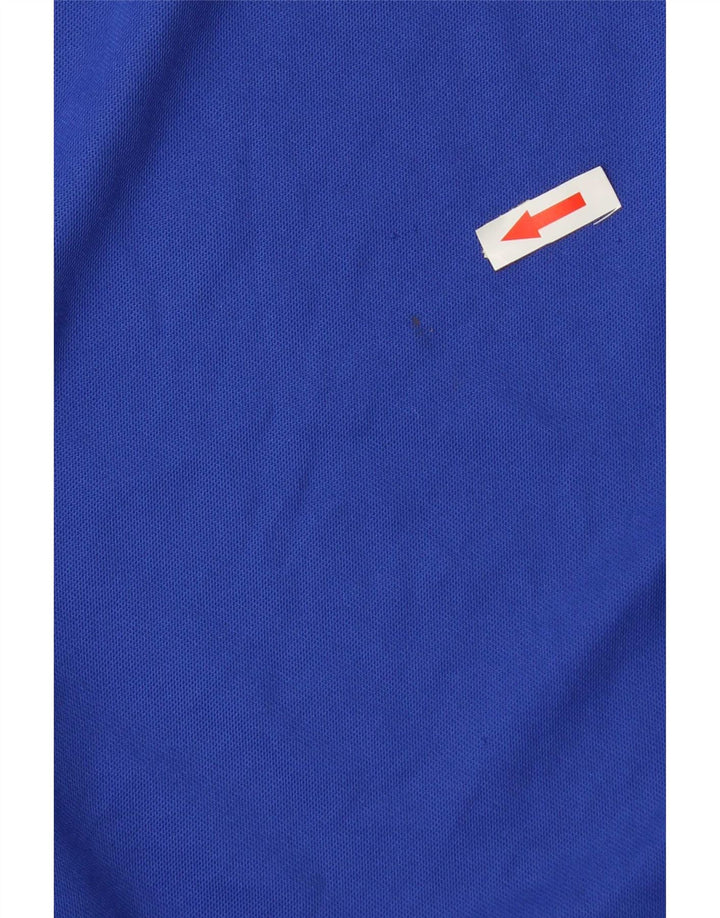 Adidas Herre Climalite T-Shirt Top Medium Blue Colourblock Polyester