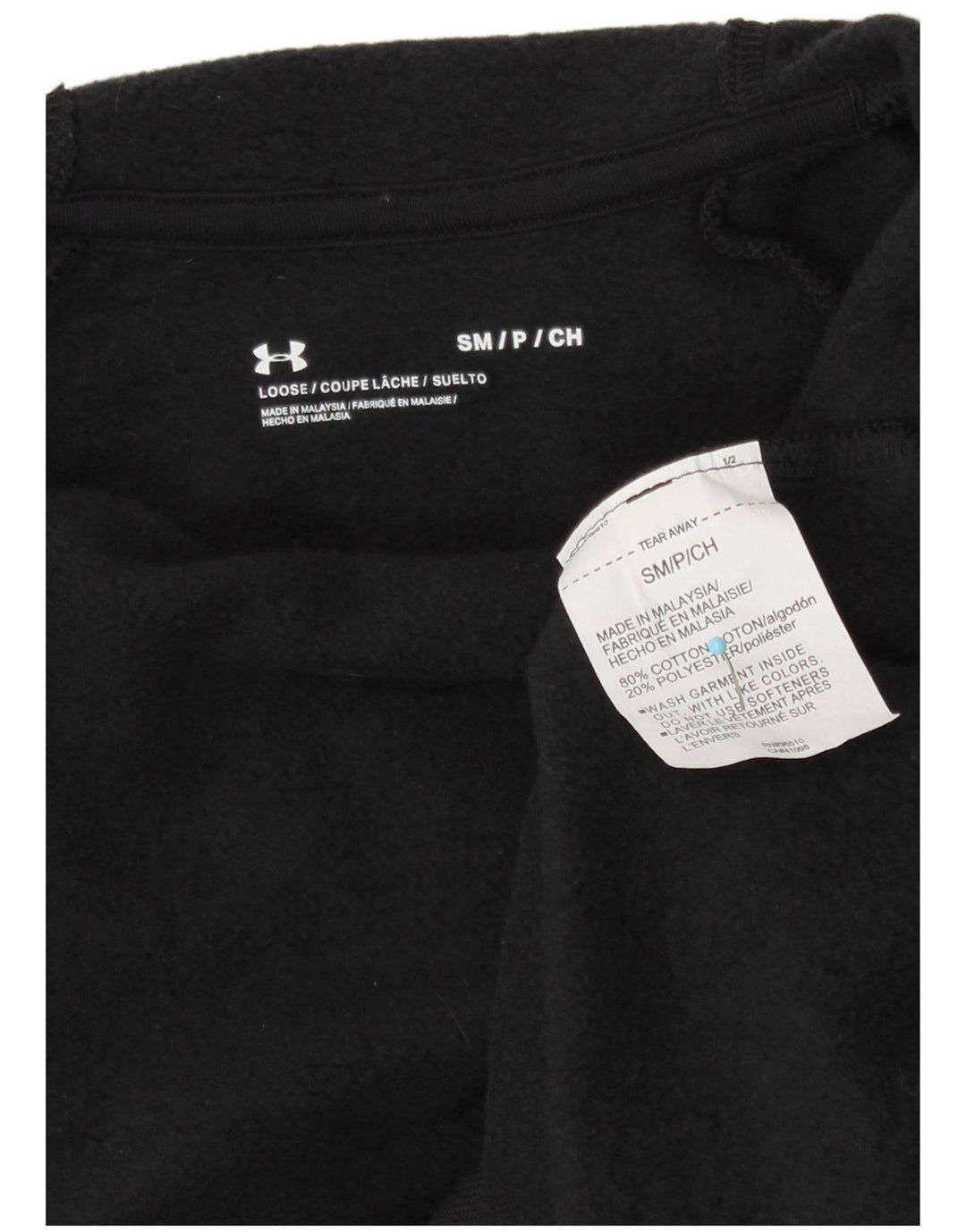 Under Armour Grafisk Oversized Hoodie Jumper til kvinder UK 10 Small Black