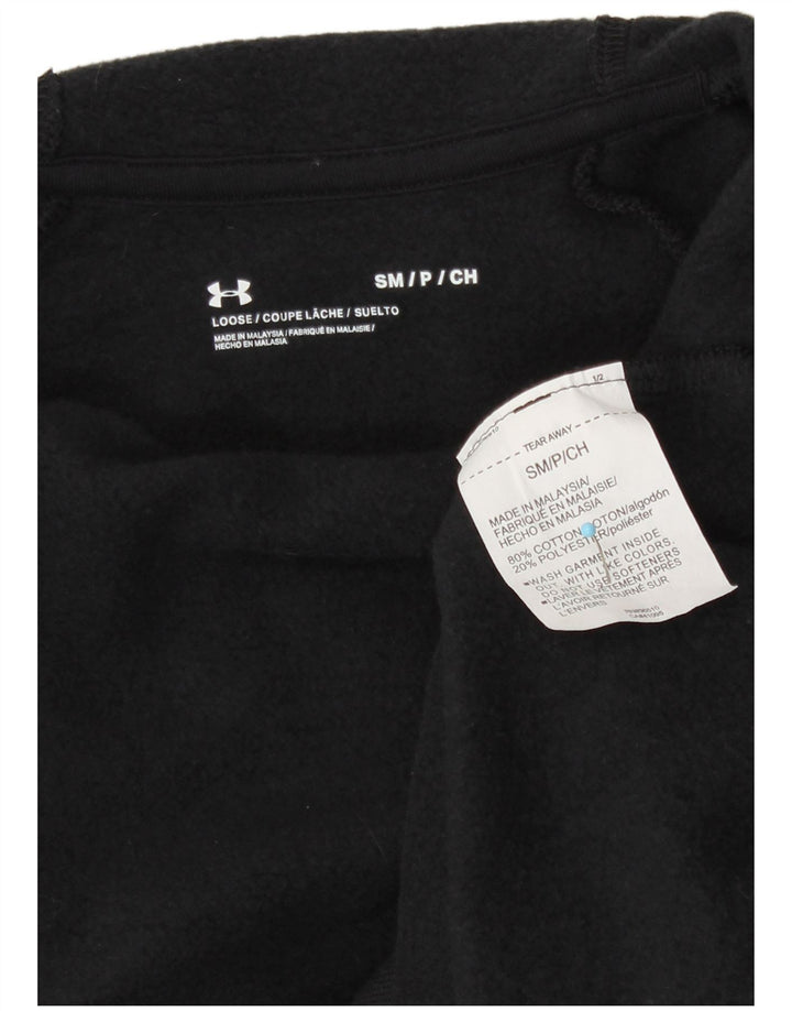 Under Armour Grafisk Oversized Hoodie Jumper til kvinder UK 10 Small Black