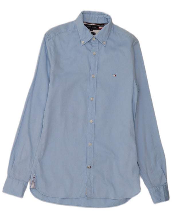 Tommy Hilfiger Herre Slim Fit skjorte XS Blå bomuld