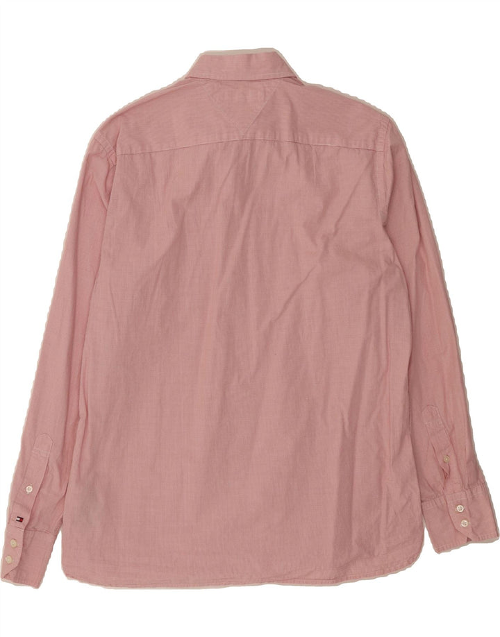 TOMMY HILFIGER Mens Shirt Medium Red Check Cotton Vintage Tommy Hilfiger and Second-Hand Tommy Hilfiger from Messina Hembry 