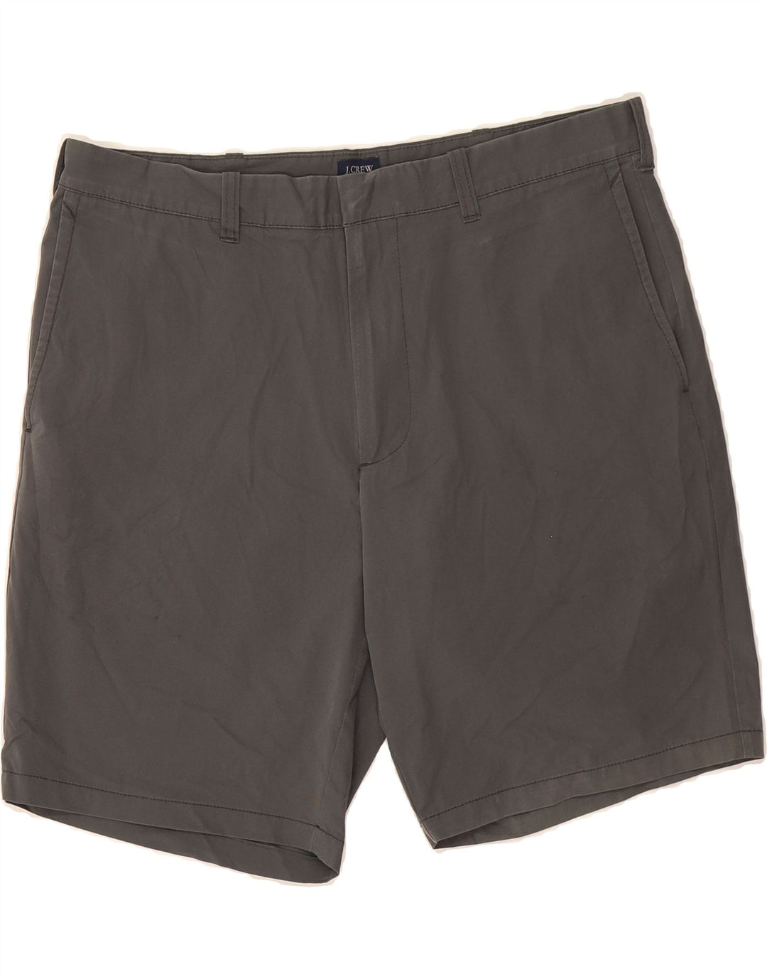 J. CREW Mens Chino Shorts W35 Large Grey Polyester Vintage J. Crew and Second-Hand J. Crew from Messina Hembry 