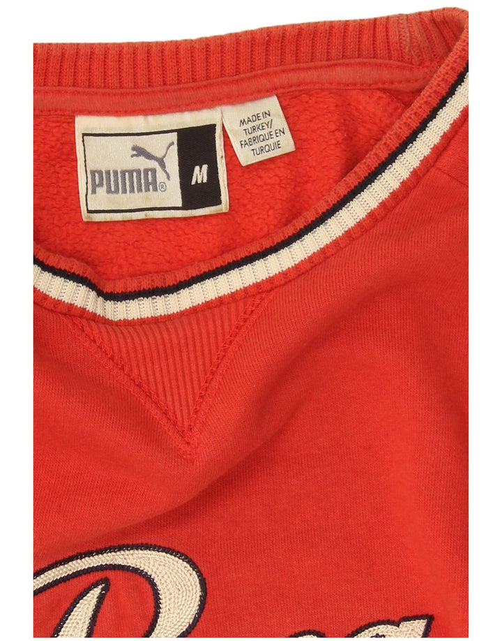 Puma Herre Grafisk Sweatshirt Jumper Medium Rød Bomuld