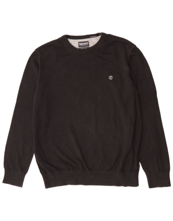 Timberland Womens Boat Neck Jumper Sweater UK 16 Large Black Bomuld