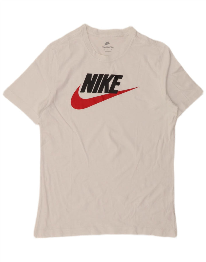 Nike grafisk T-shirt top til mænd, stor hvid bomuld