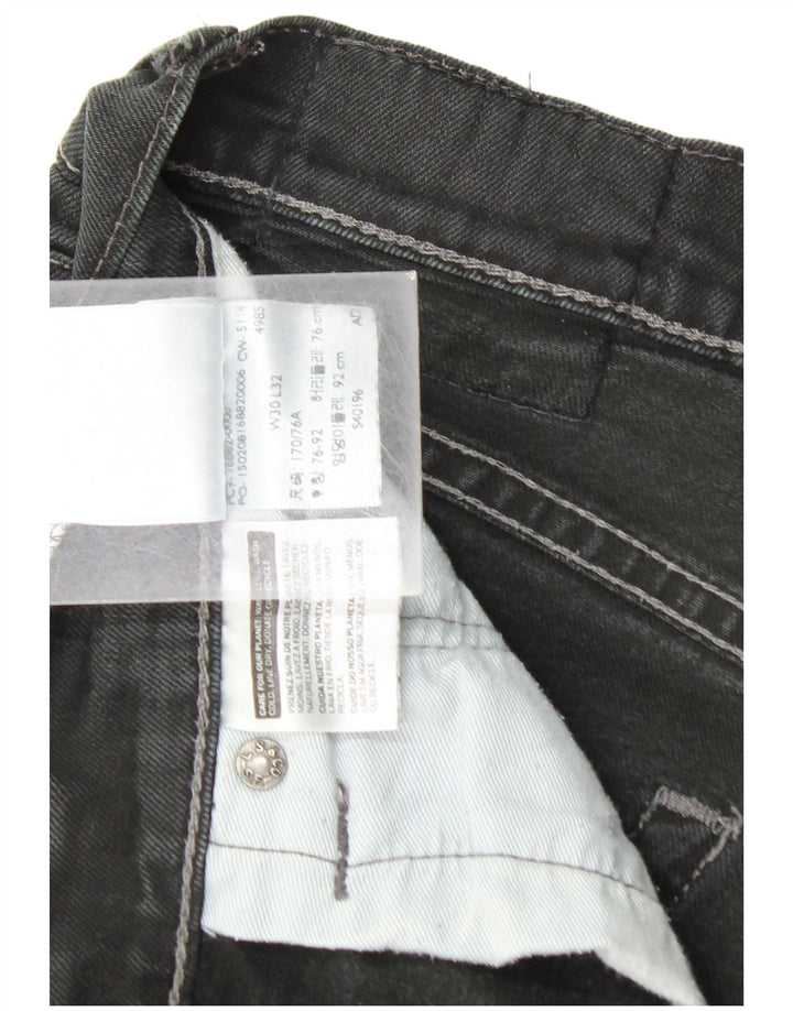 LEVI'S Herre 522 Straight Jeans W30 L28 Sort Bomuld