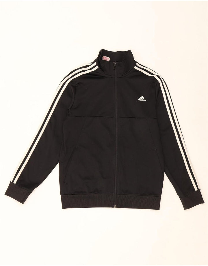 Adidas Boys Aeroready Tracksuit Topjakke 13-14 År Sort Polyester