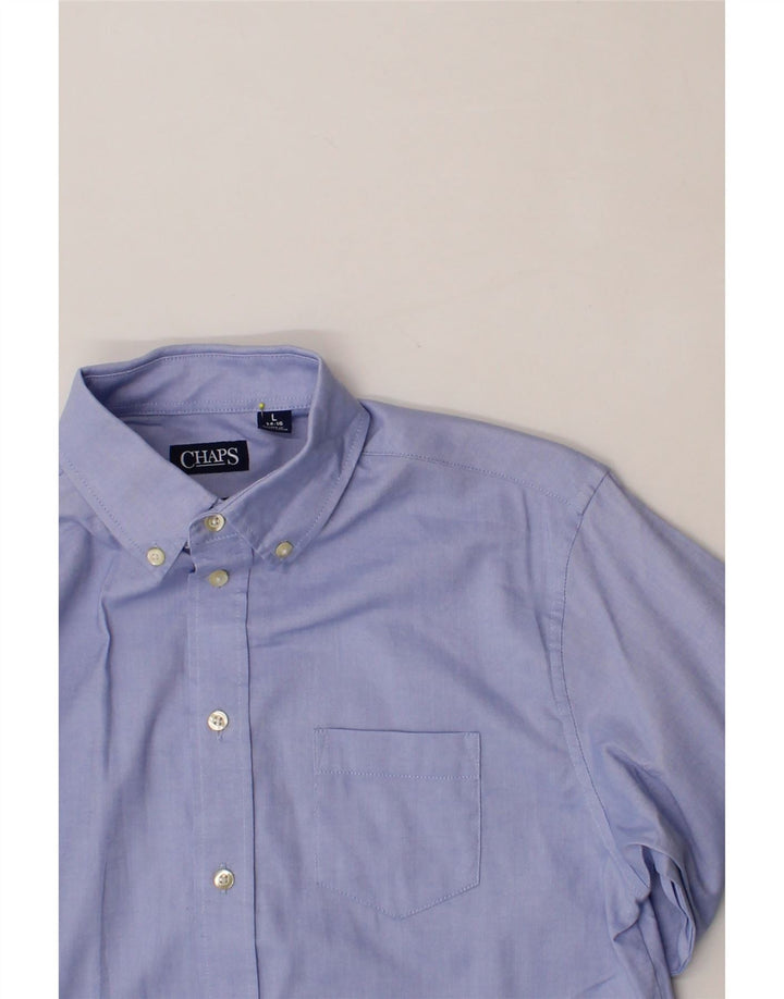 CHAPS Boys Shirt 14-15 Years Large  Blue Cotton Vintage Chaps and Second-Hand Chaps from Messina Hembry 