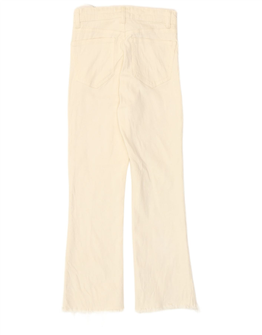 Zara Dame Straight Jeans EU 36 XS W26 L25 Hvid Bomuld