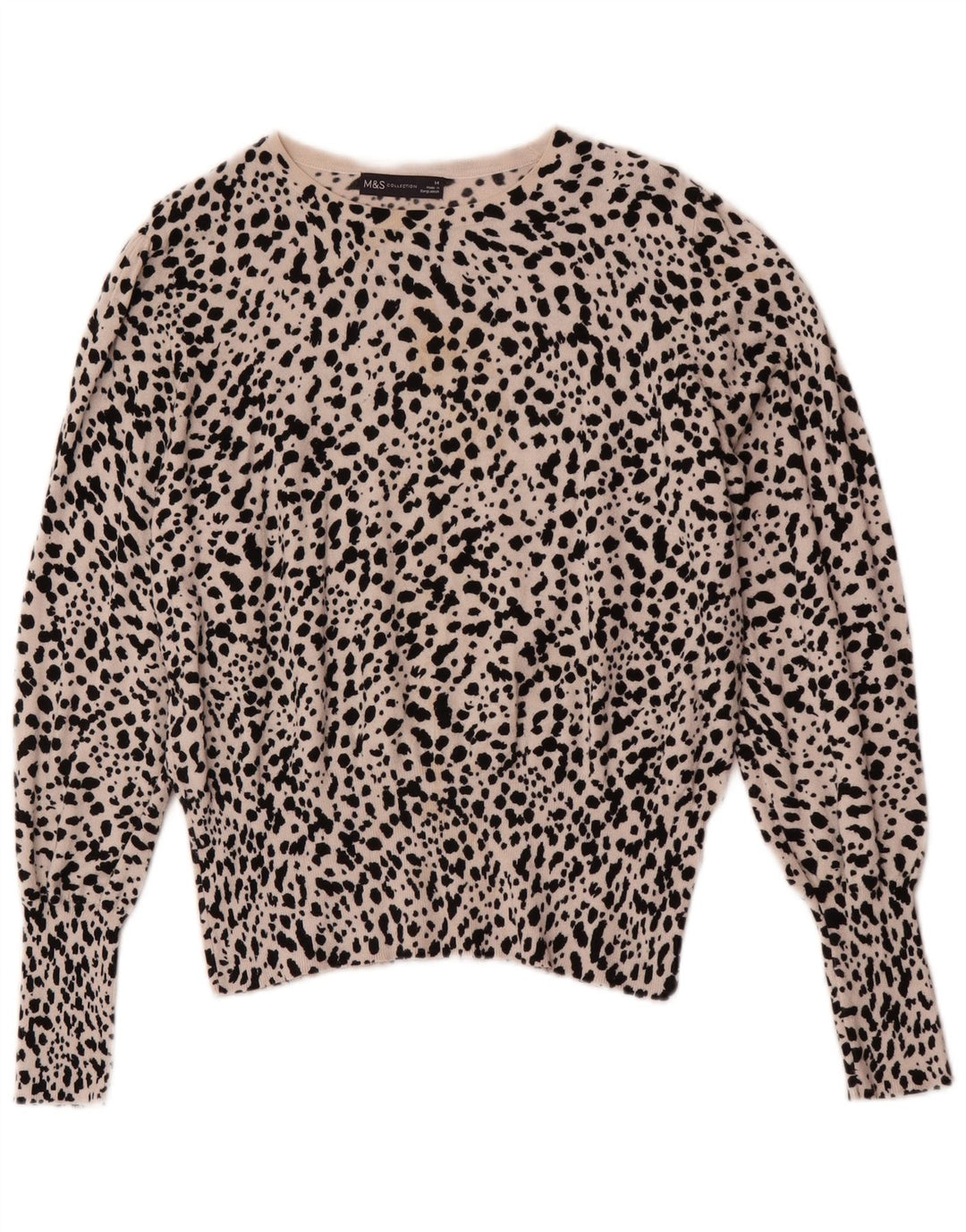 Marks & Spencer Dame Boat Neck Jumper Sweater UK 14 Medium Beige