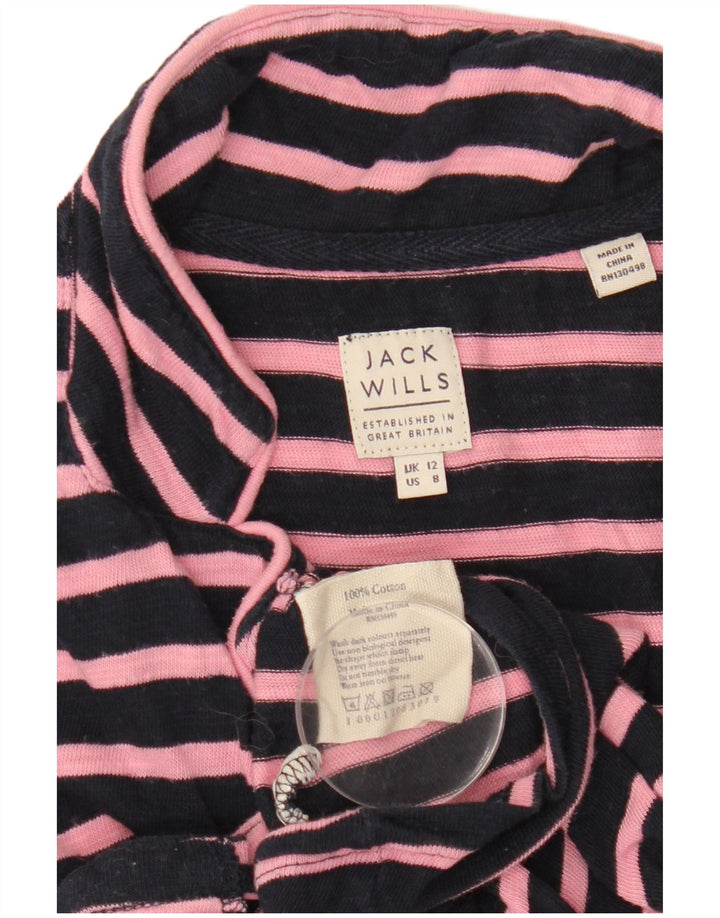 JACK WILLS Dameskjortebluse UK 12 Mellem marineblå stribet