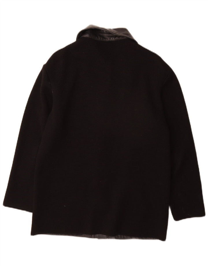 Premode Dame Læderjakke UK 12 Medium Sort Læder