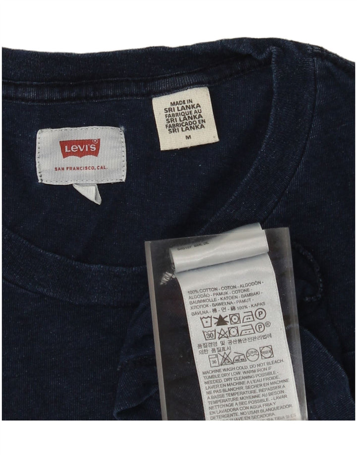 Levi's herre T-shirt top mellem marineblå bomuld