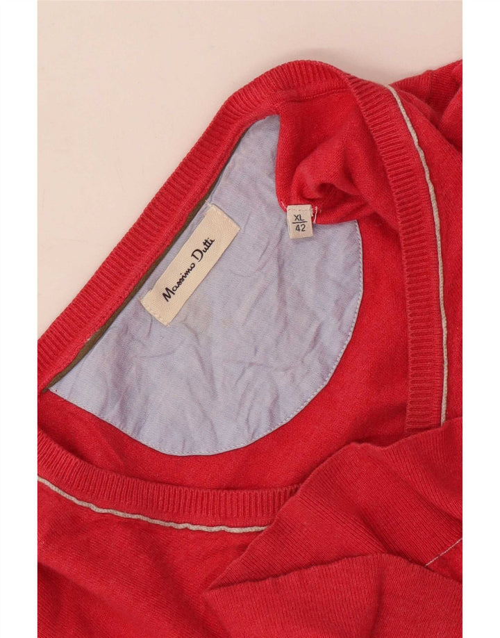Massimo Dutti Herre V-hals sweater XL Rød