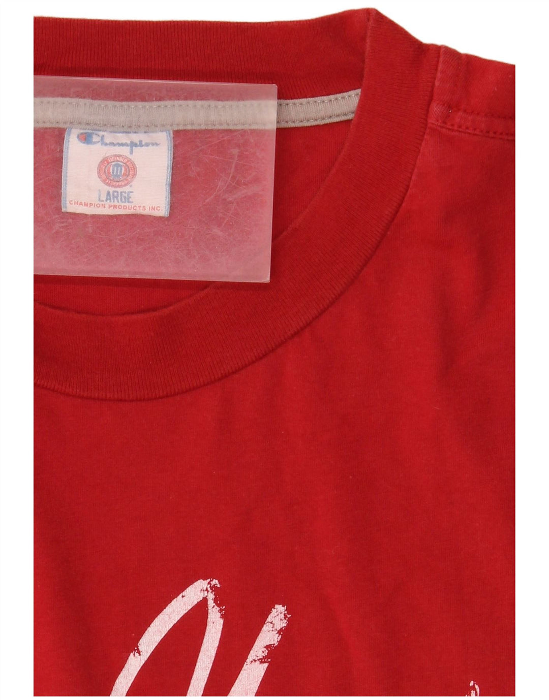 CHAMPION Herre New York University Grafisk T-Shirt Top Stor Rød