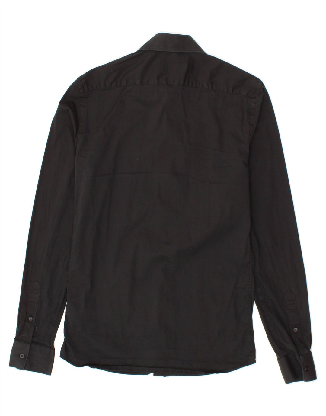 ZARA Mens Slim Fit Shirt Small Black Cotton Vintage Zara and Second-Hand Zara from Messina Hembry 