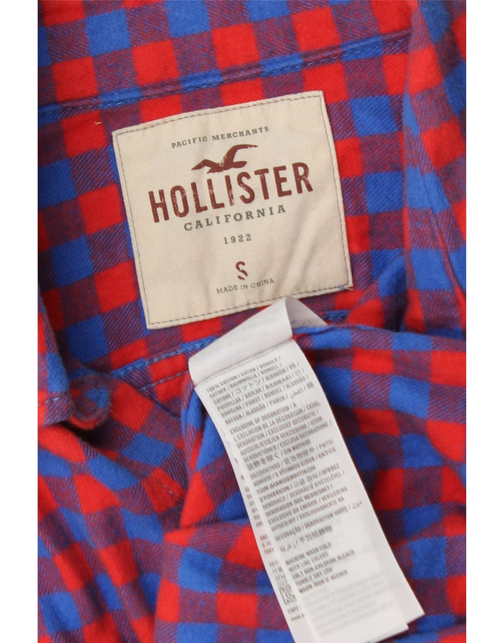 HOLLISTER Mens Flannel Shirt Small Red Check Cotton Vintage Hollister and Second-Hand Hollister from Messina Hembry 