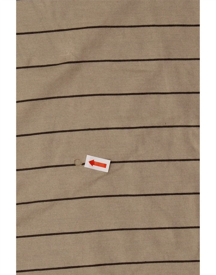 IZOD Poloskjorte til mænd Stor beige stribet bomuld