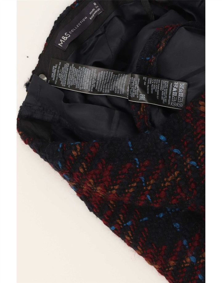 Zara Dame Mini-nederdel UK 8 Small Multicolored Ternet akryl