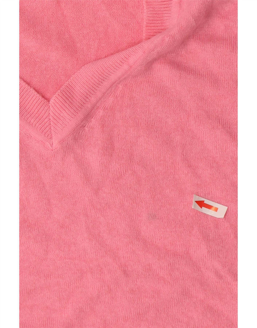 Marks & Spencer Dame V-hals sweater UK 14 Medium Pink Akryl