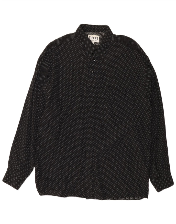 Tipo' S Herreskjorte XL Sort Plettet Viscose