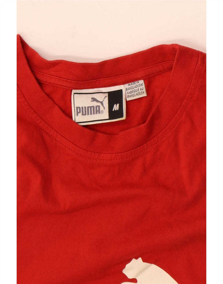 Puma Herre Grafisk T-Shirt Top Medium Rød
